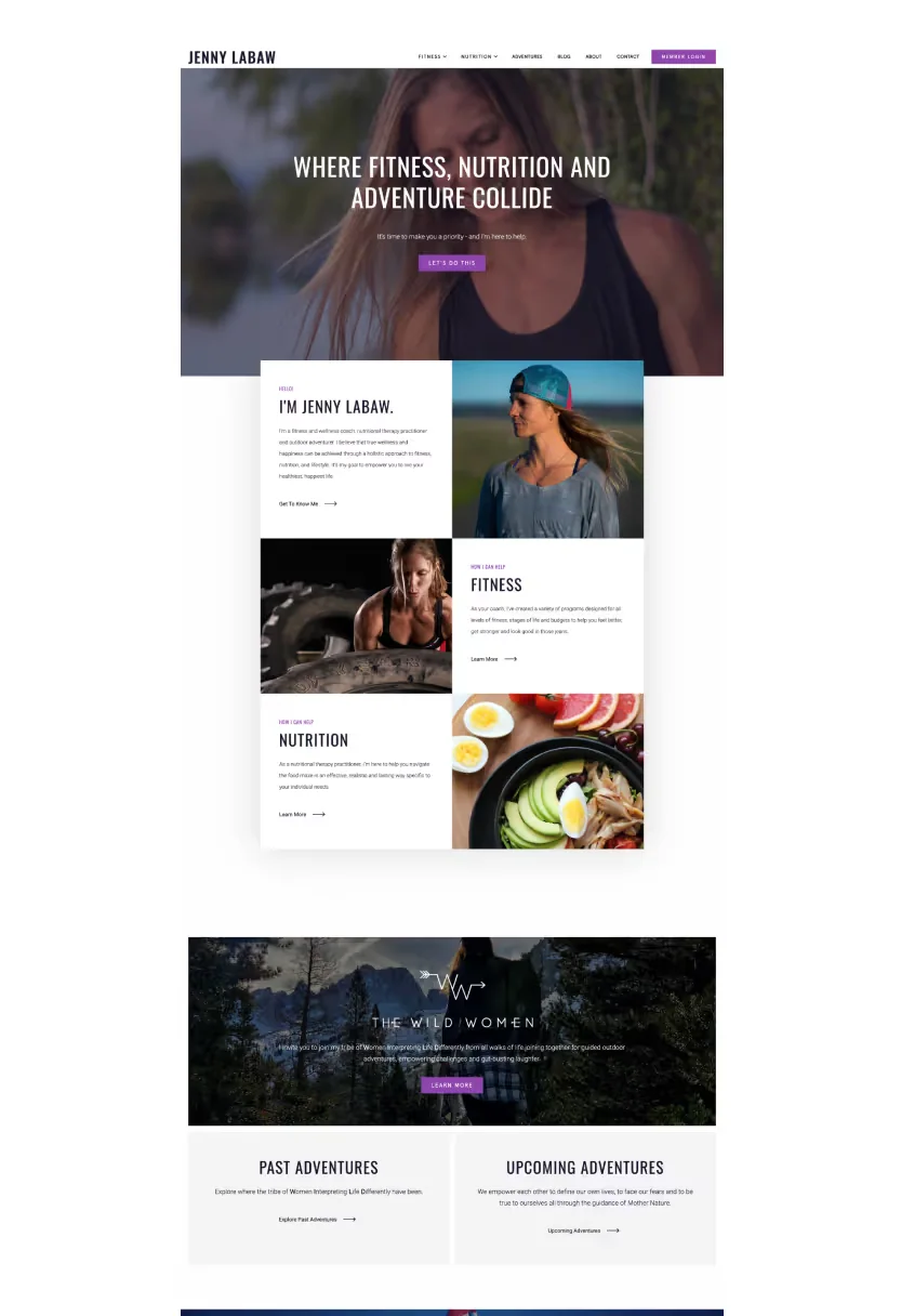 Jenny LaBaw website designed by TRSTY Media