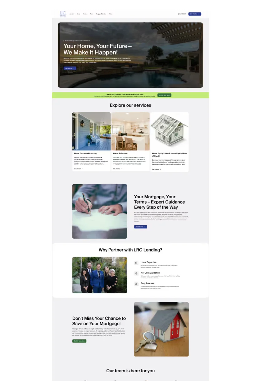 LRG website designed by TRSTY Media