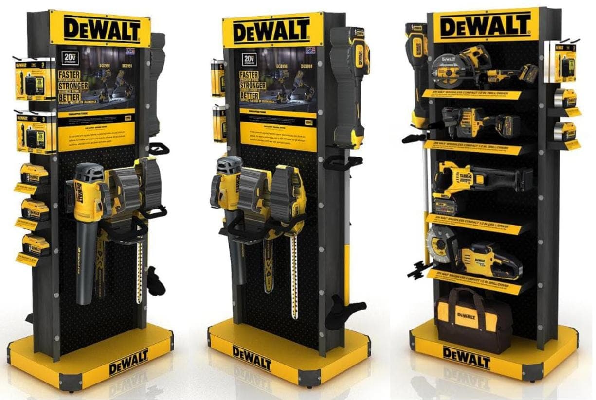 Alternate DeWalt 20V MAX standalone display layouts